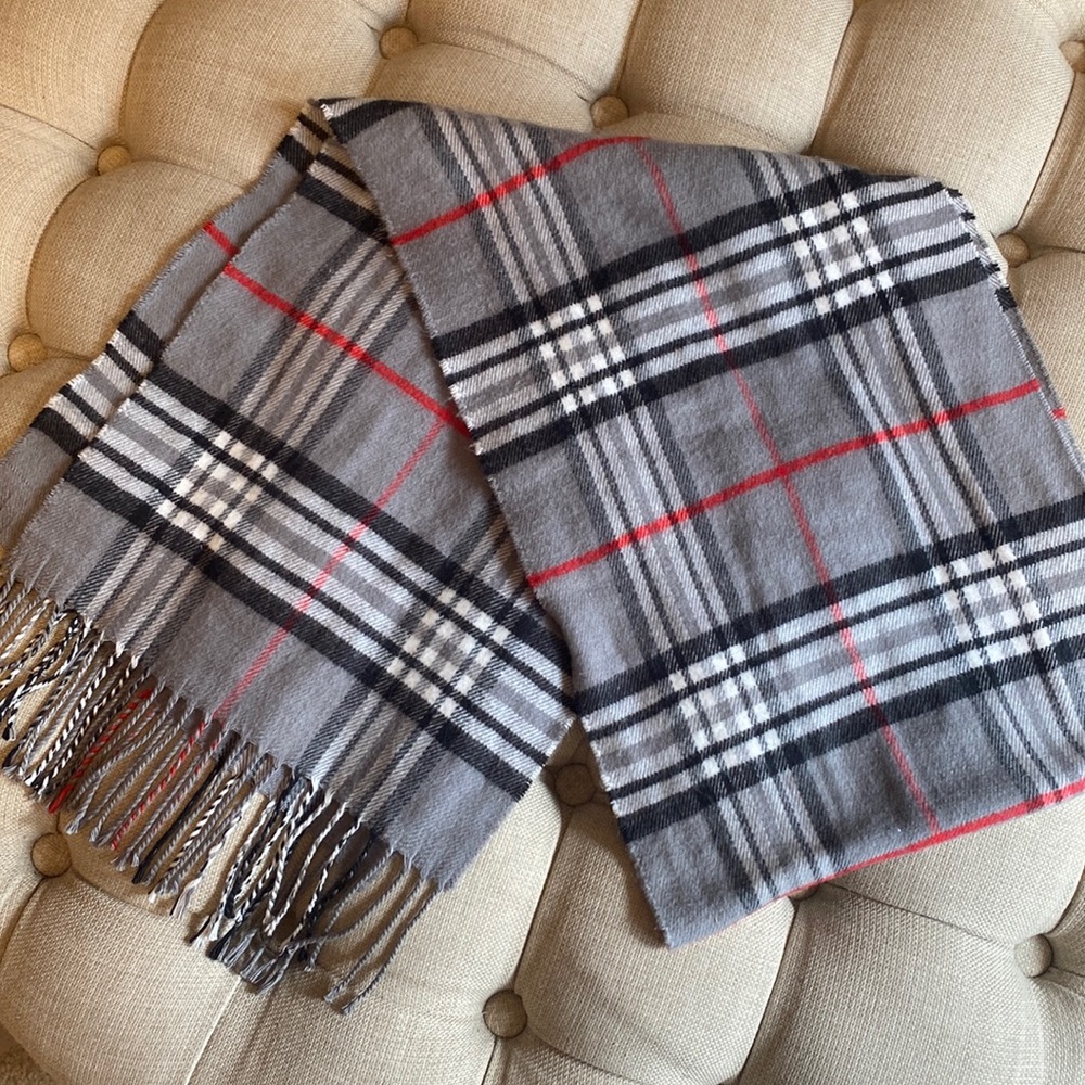 Unisex Plaid Fringe Winter Scarf